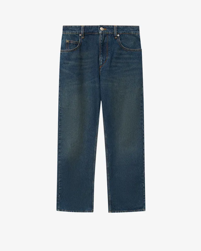 Isabel Marant Dromie jean droit bleu denim coton