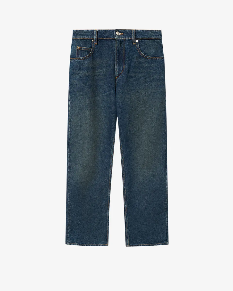 Isabel Marant Dromie jean droit bleu denim coton