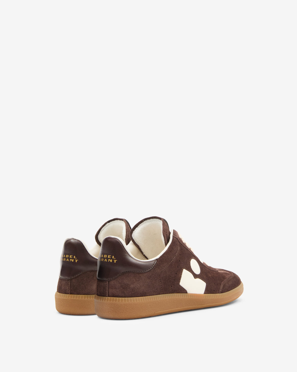 Isabel Marant Bryce baskets chocolat blanc laiteux lacets
