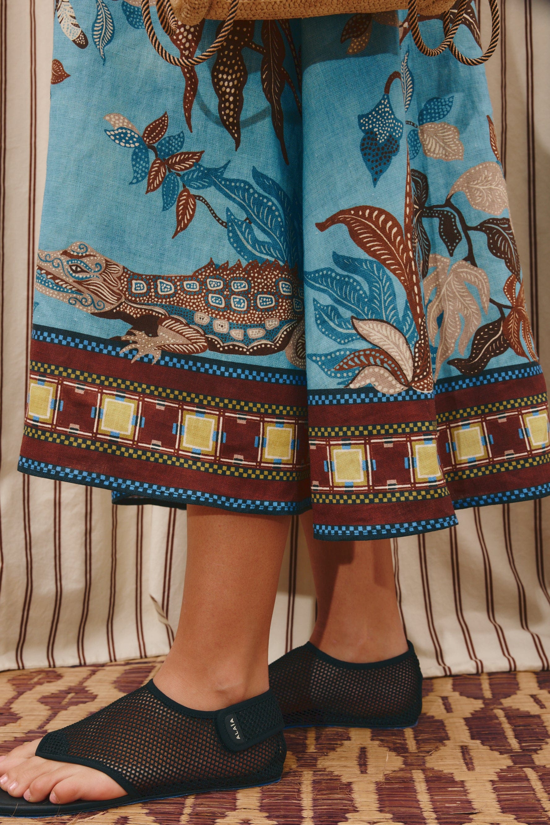 Alemäis Georgie Midi Dress robe midi lin jungle