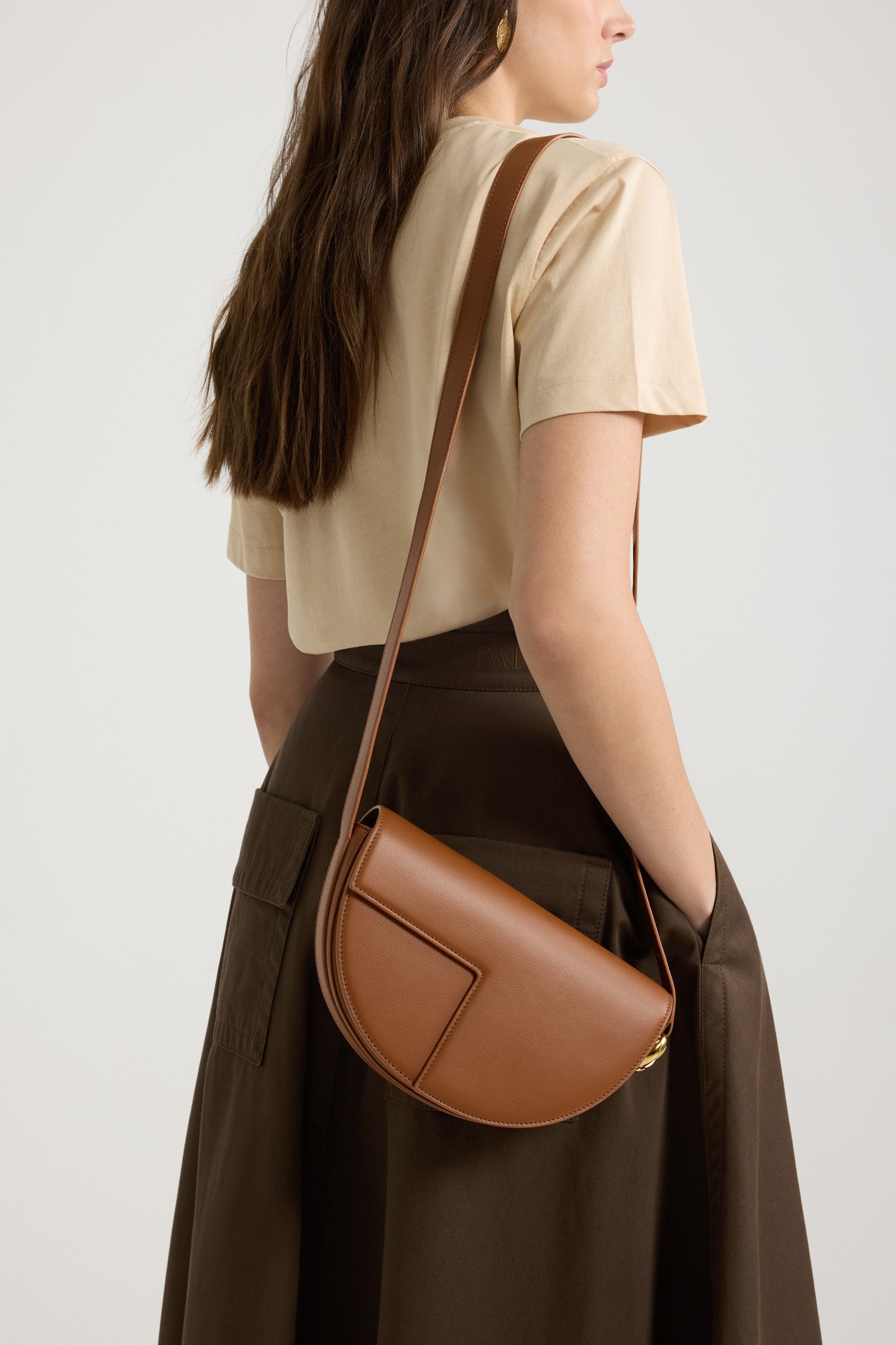 Patou Le Patou P25BA0225042811C sac cuir caramel TU cuir grainé