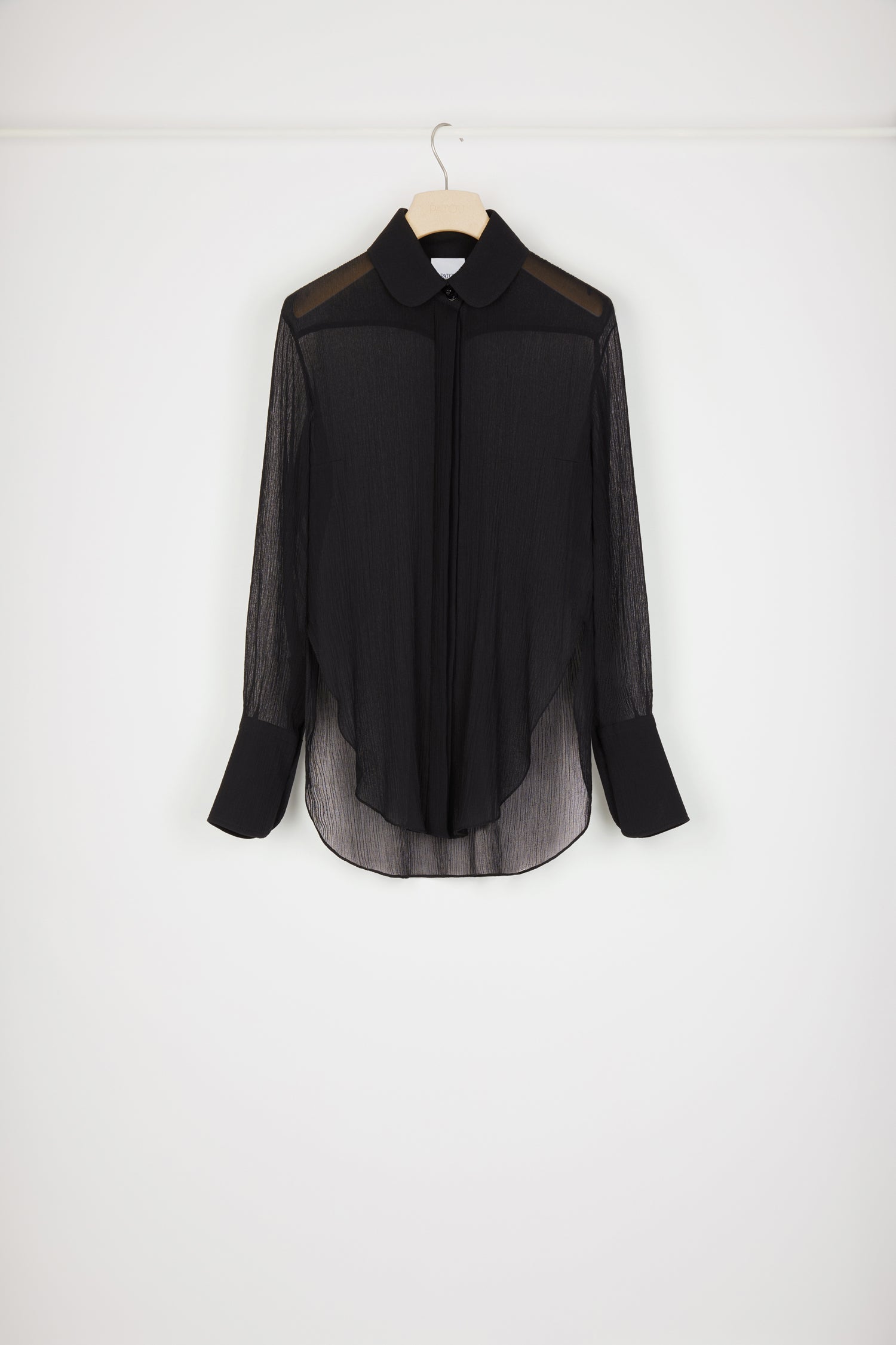 Patou P23BL0240135902B chemise noire coton bio