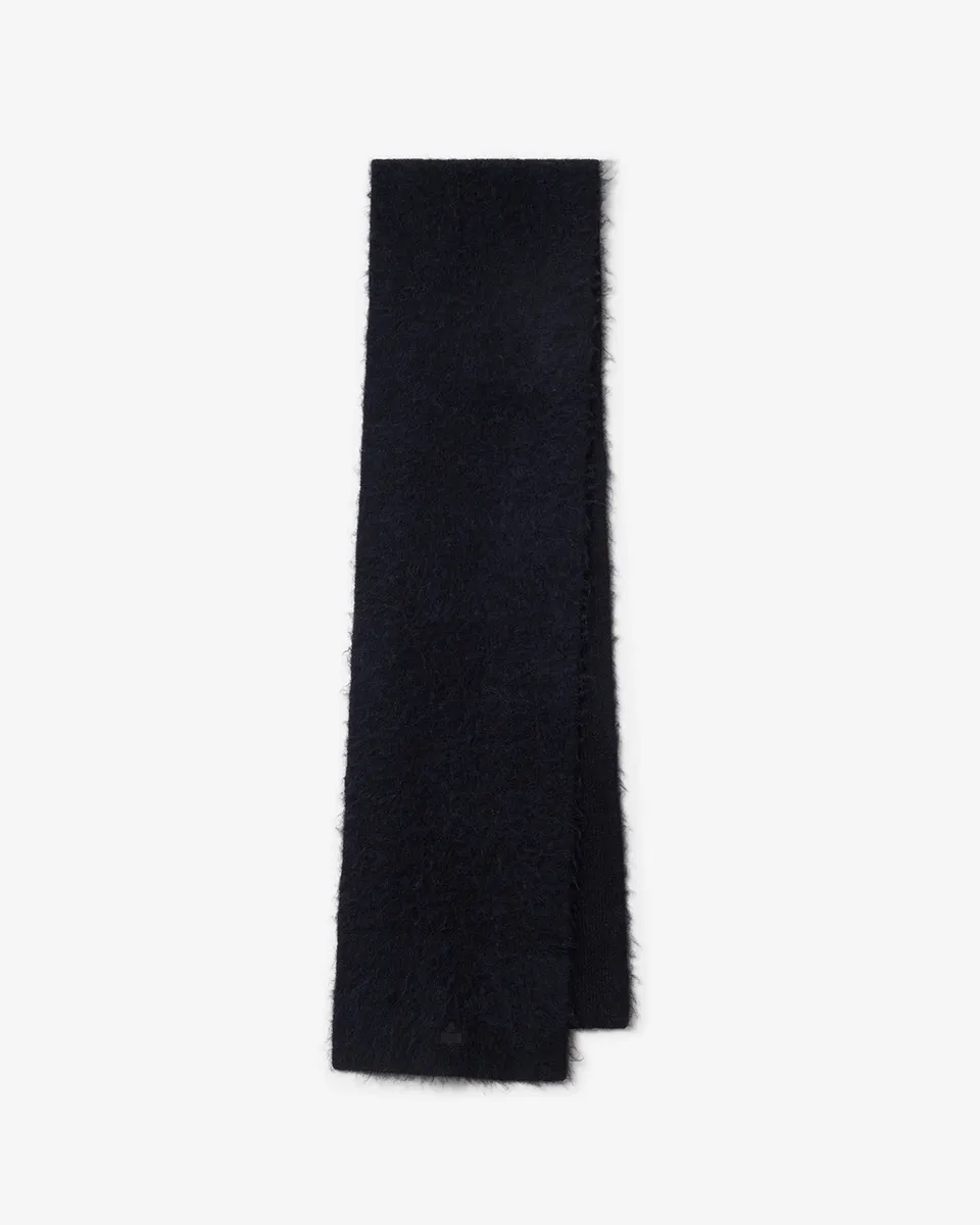 Isabel Marant Peliz écharpe noir baby alpaga 192 x 25 cm