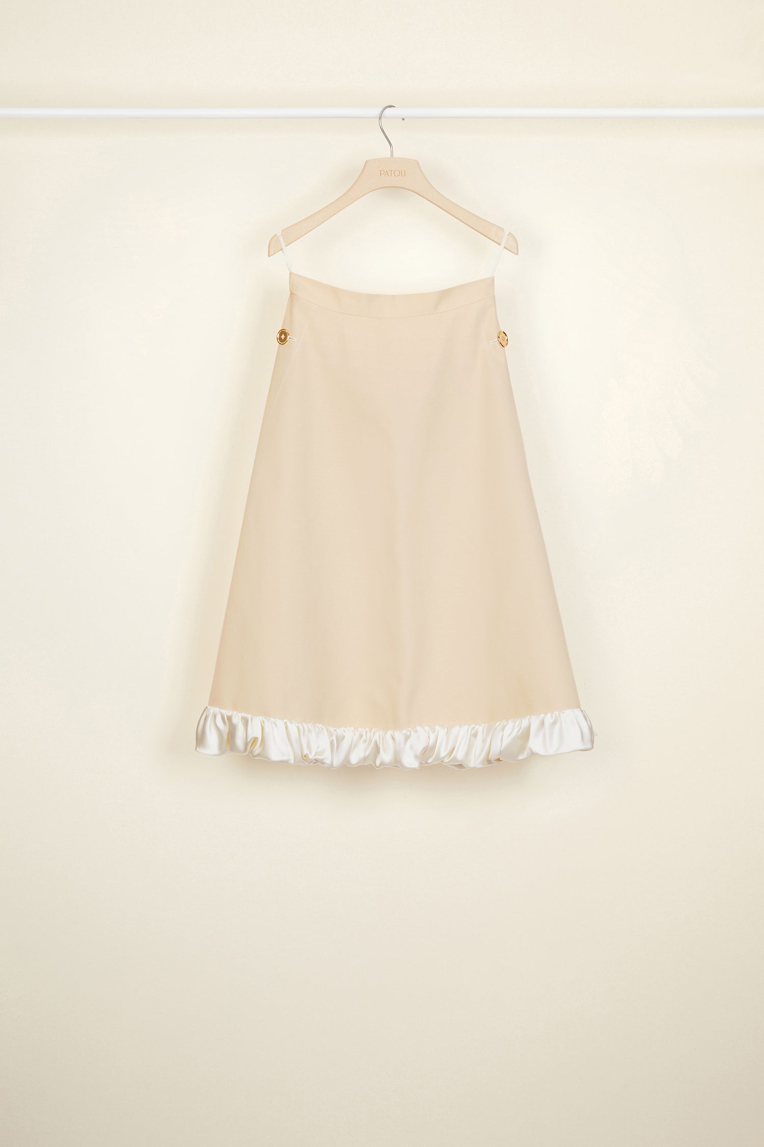 Patou P20SK0100027102V jupe midi vanille coton