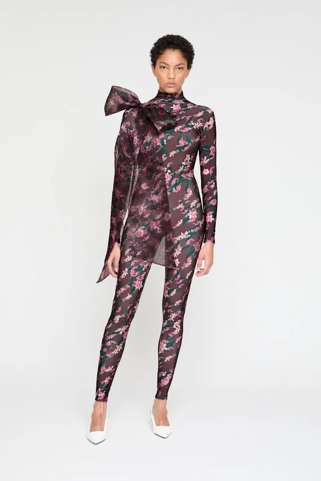 ATU Body Couture Catsuits Floral combinaison marron fleurs taille S