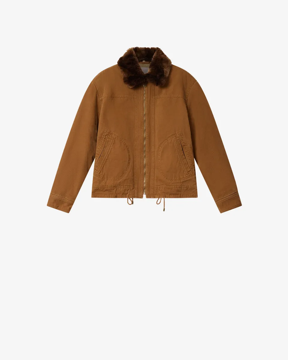 Isabel Marant Amaric MA0594HA manteau caramel shearling