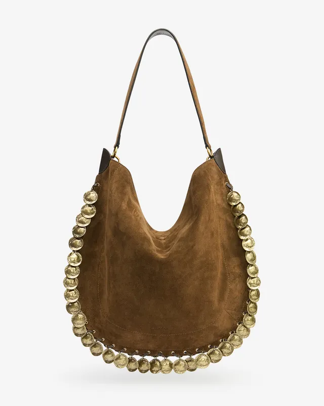 Isabel Marant Oskan Hobo Soft sac velours bronze