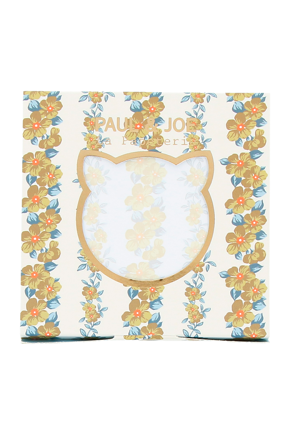 Paul & Joe pense-bête adhésif floral beige étui chat