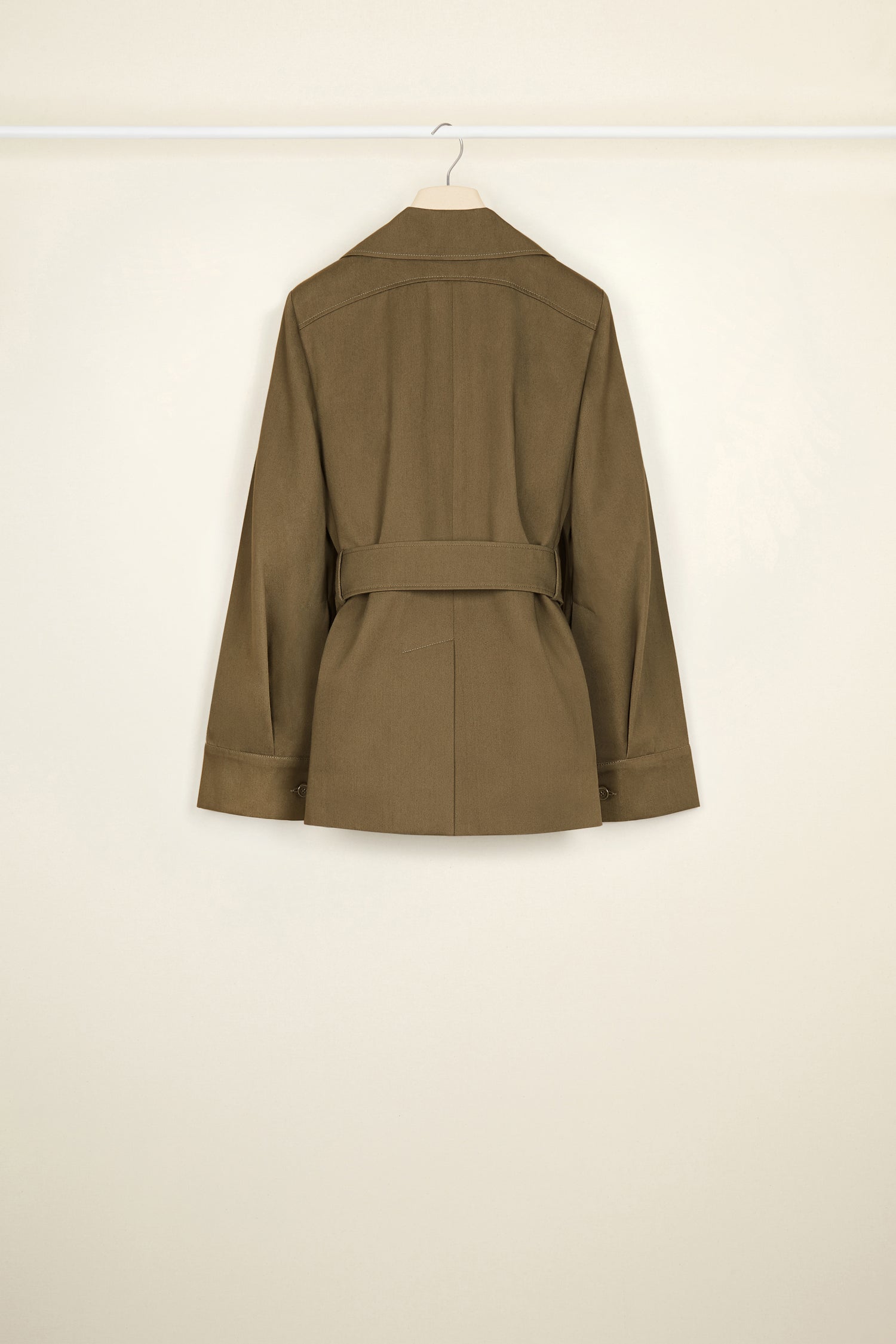Patou P22JA0230074802B veste ceinturée coton bio bronze