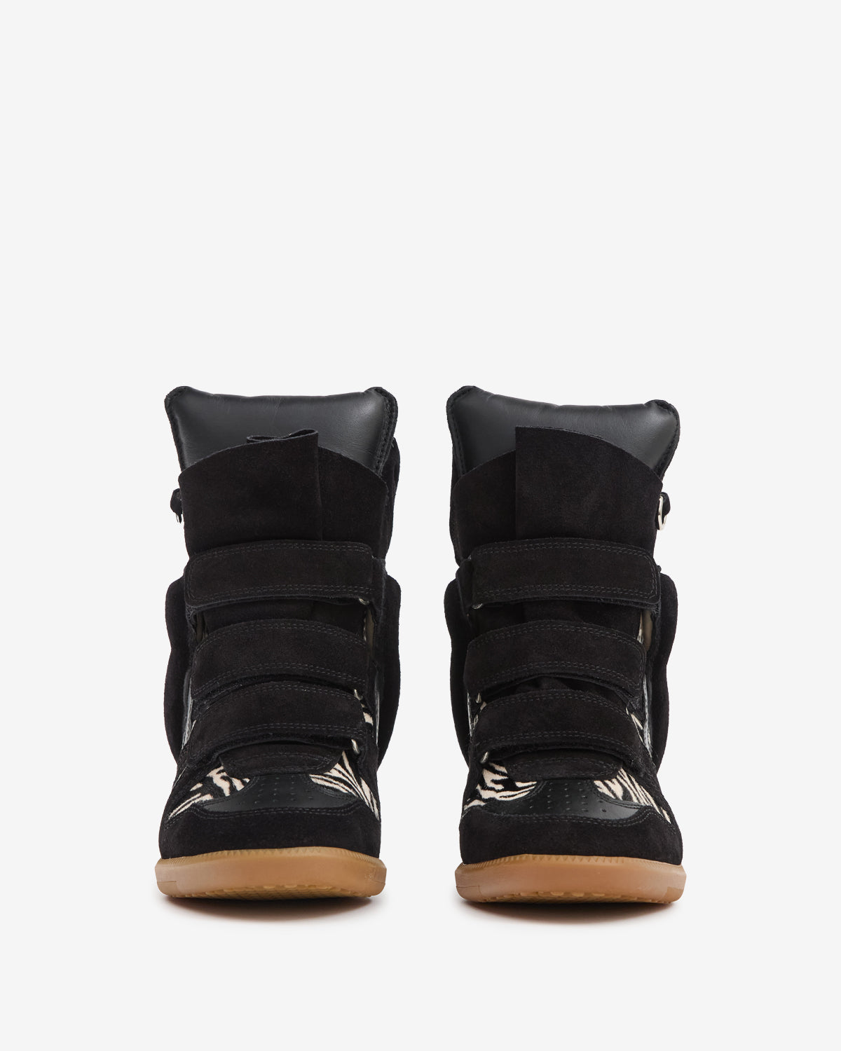 Isabel Marant Bekett Ring baskets compensées noir zèbre