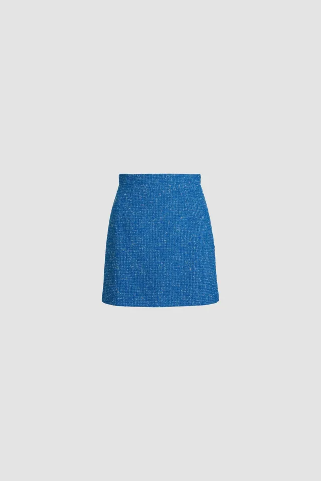 Patou Skirts minijupe H24SK0720185635B Victoria Blue tweed