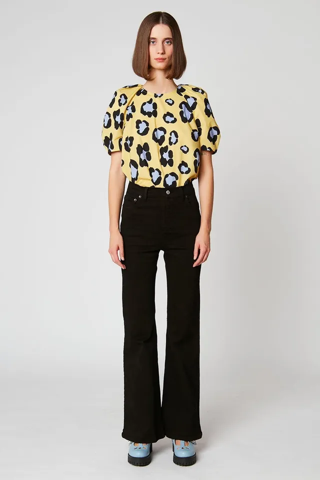 Paul & Joe Phoenix jean droit taille haute noir coton