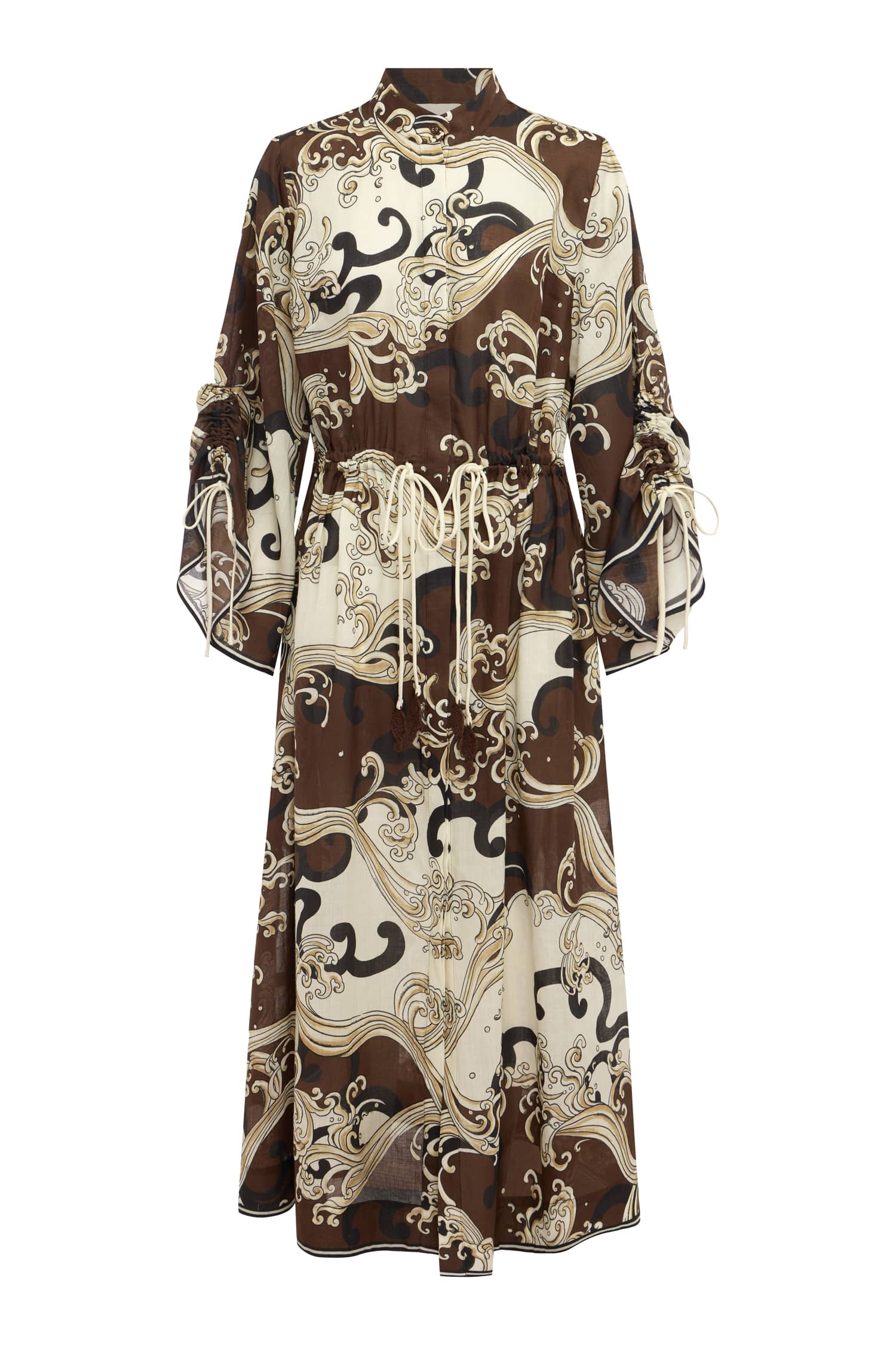 Alemaïs Otis Shirtdress robe chemisier midi vagues