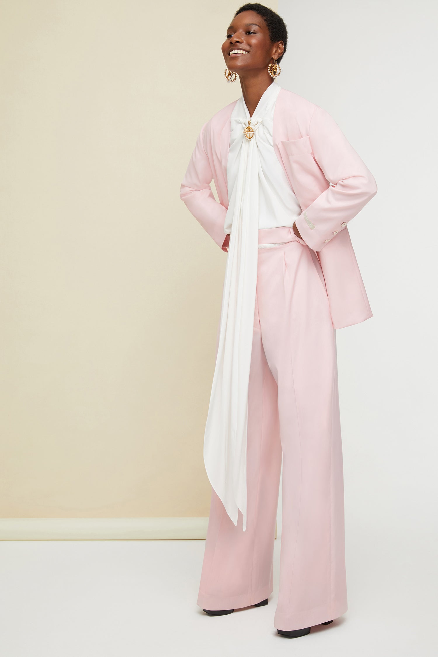 Patou TR005 pantalon large laine Peony 34-44