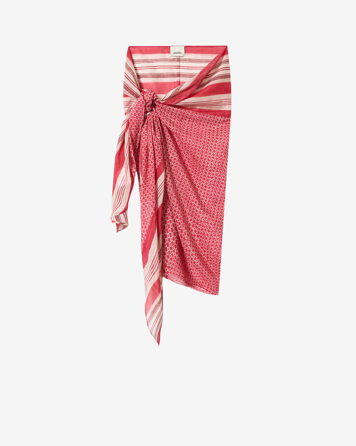 Isabel Marant Lucilia paréo rouge imprimé