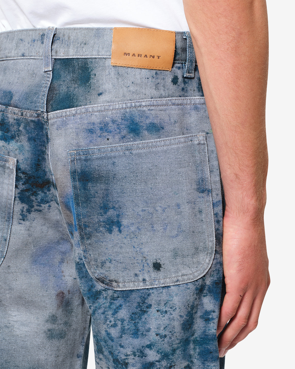 Isabel Marant Pablo PA0194HE jean loose bleu indigo tie dye