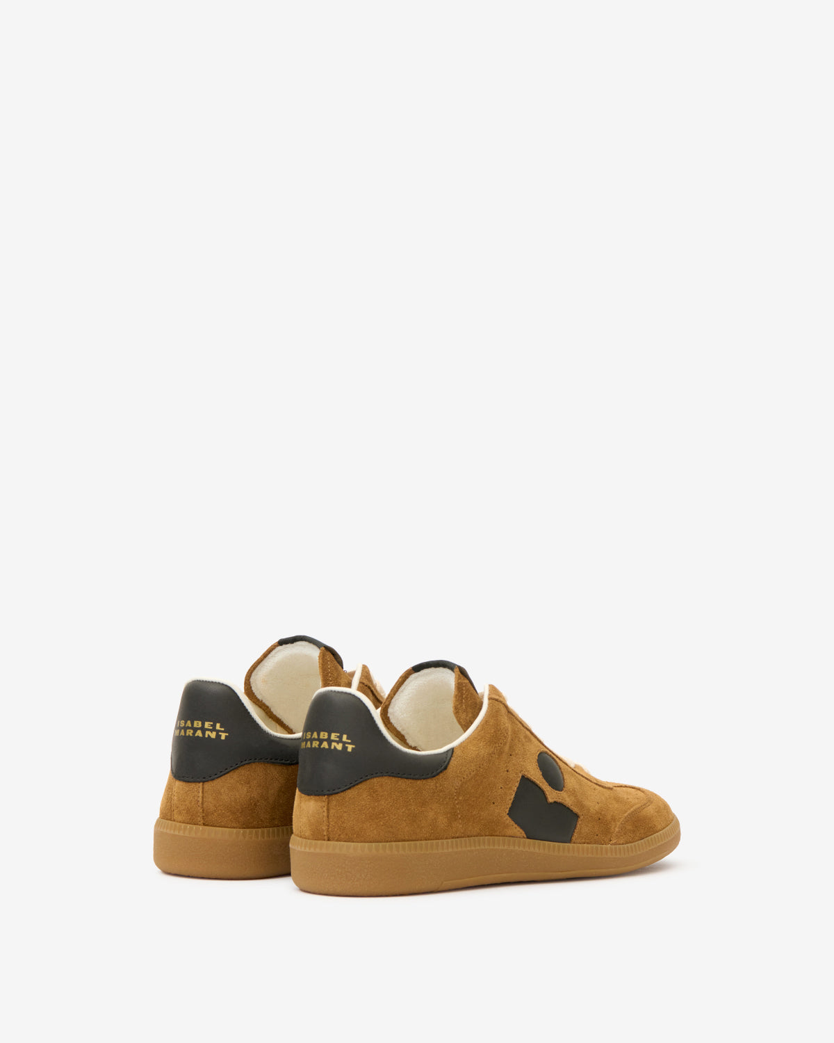 Isabel Marant Bryce baskets cognac-noir perforées cuir