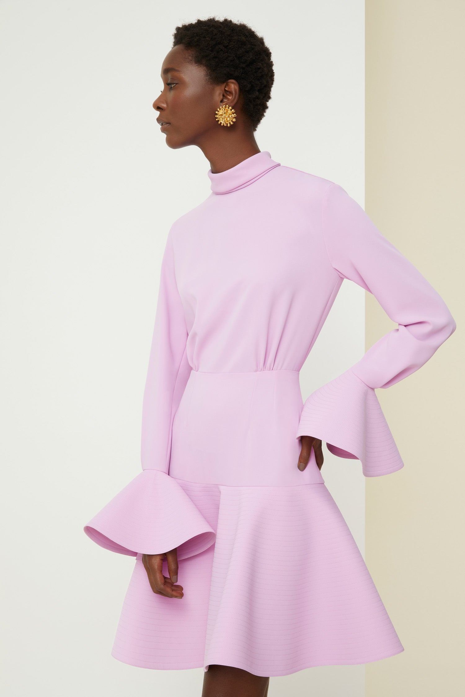 Patou DR064 mini robe cady recyclé lilas 3D