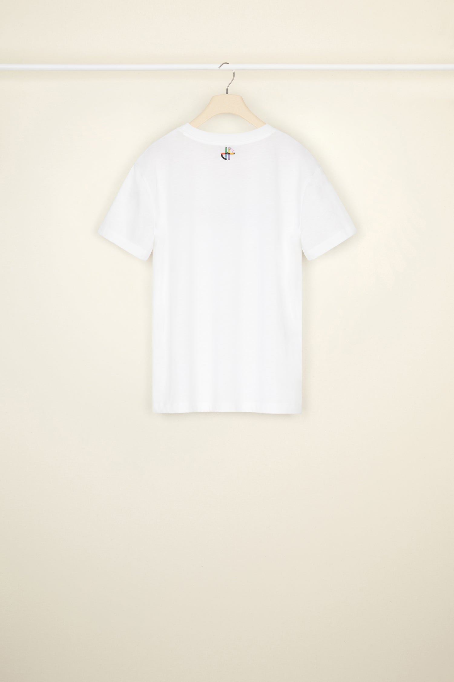 Patou JE046 t-shirt blanc coton bio barbapatou col rond