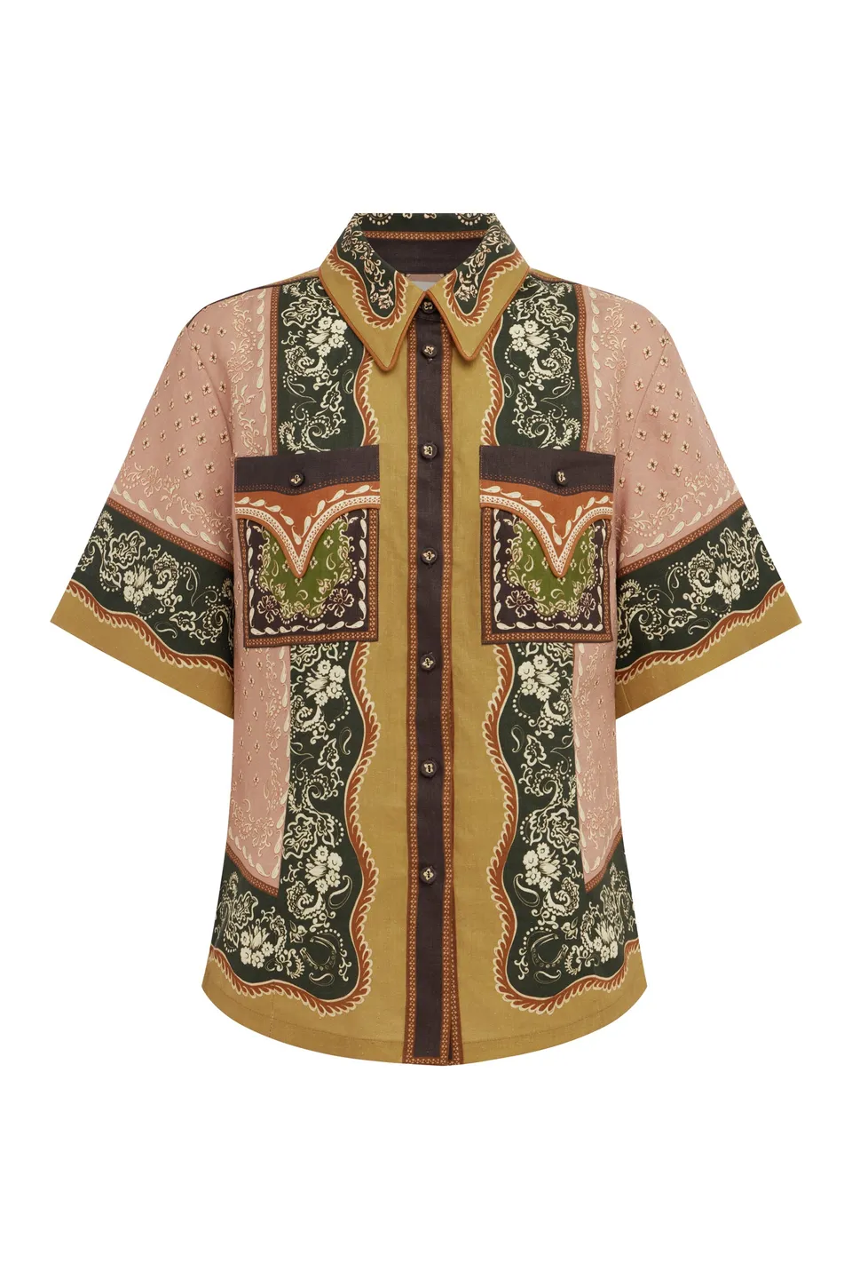 Alemäis Darcey chemise chanvre imprimé bandana paisley