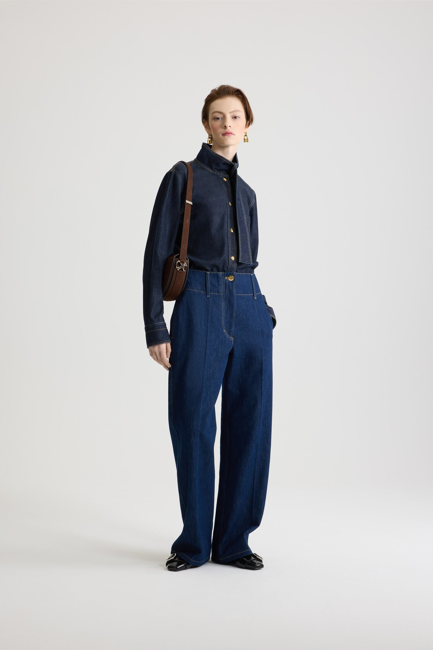 Patou Denim pantalon large TR044 jean bleu Rodeo Blue