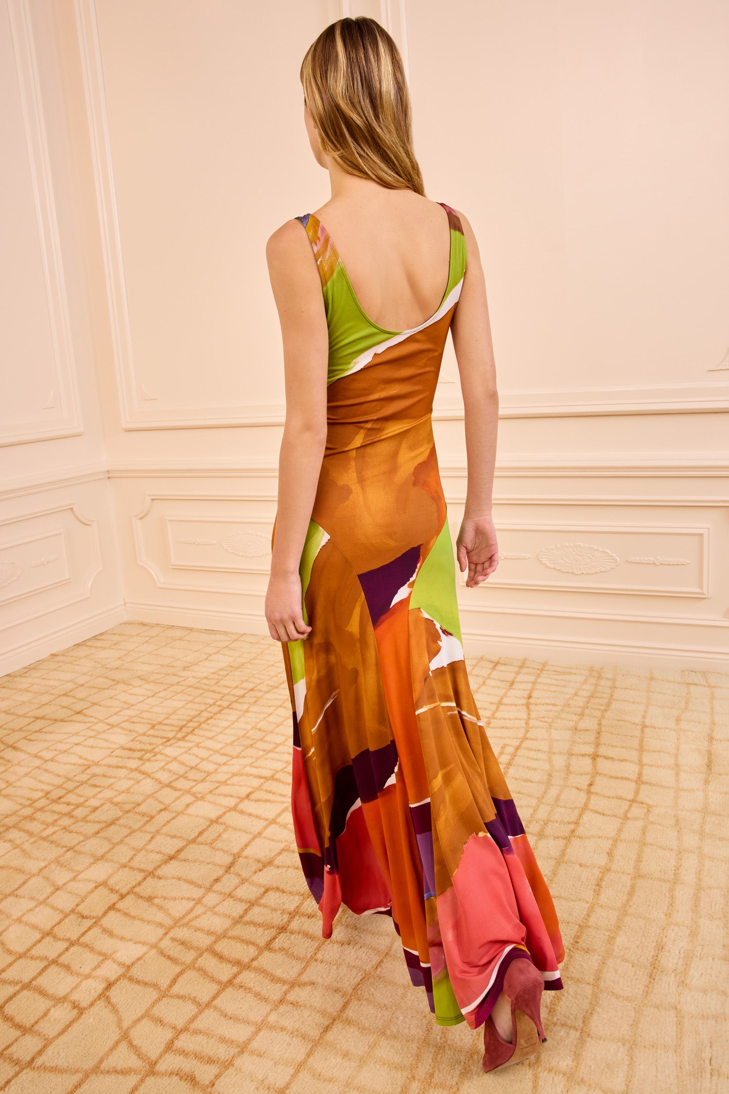 Ulla Johnson Malie Jersey Dress robe maxi multicolore jersey