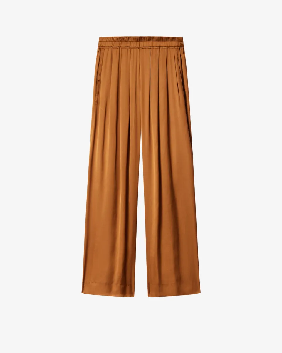 Isabel Marant Nolia PA0716FA pantalon satin caramel