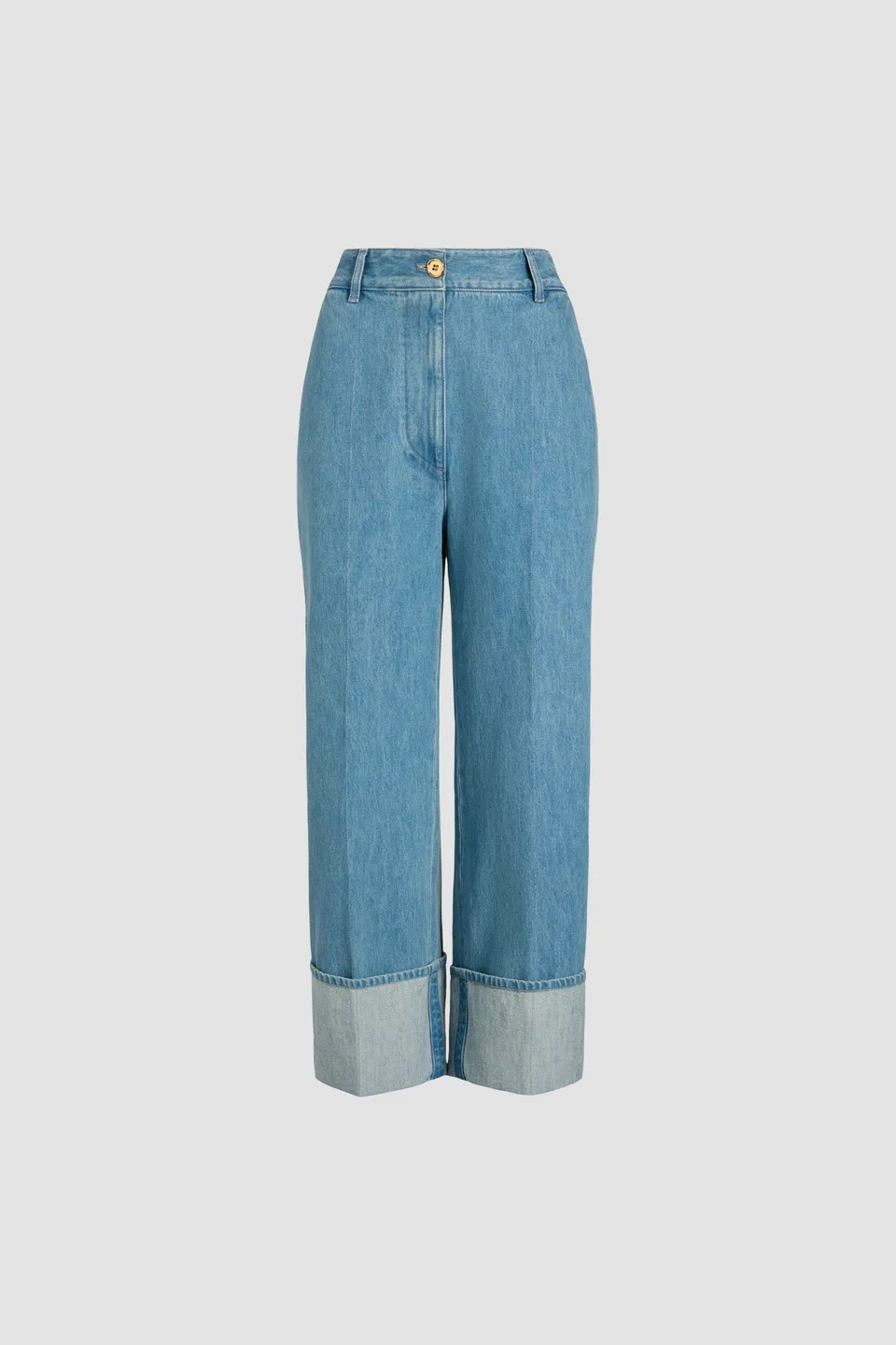 Patou H23TR003 jean droit denim bleu clair