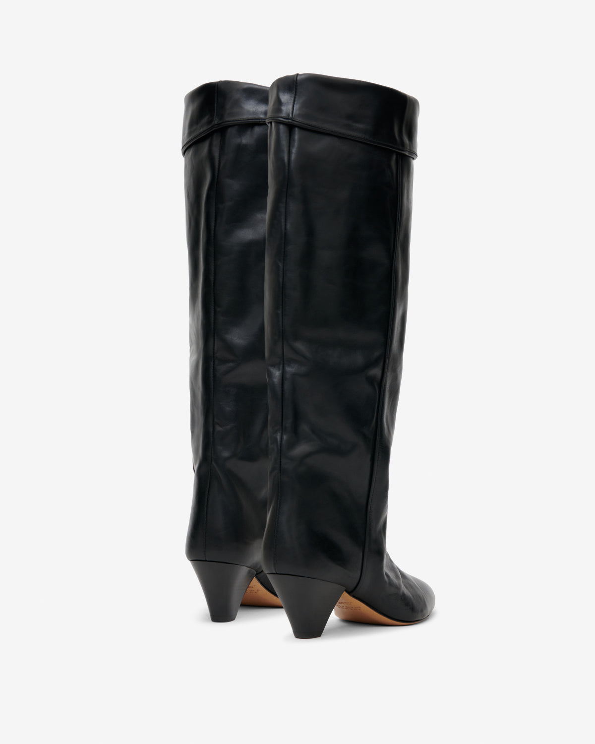 Isabel Marant Elita bottes cuir noir talon 5,5 cm