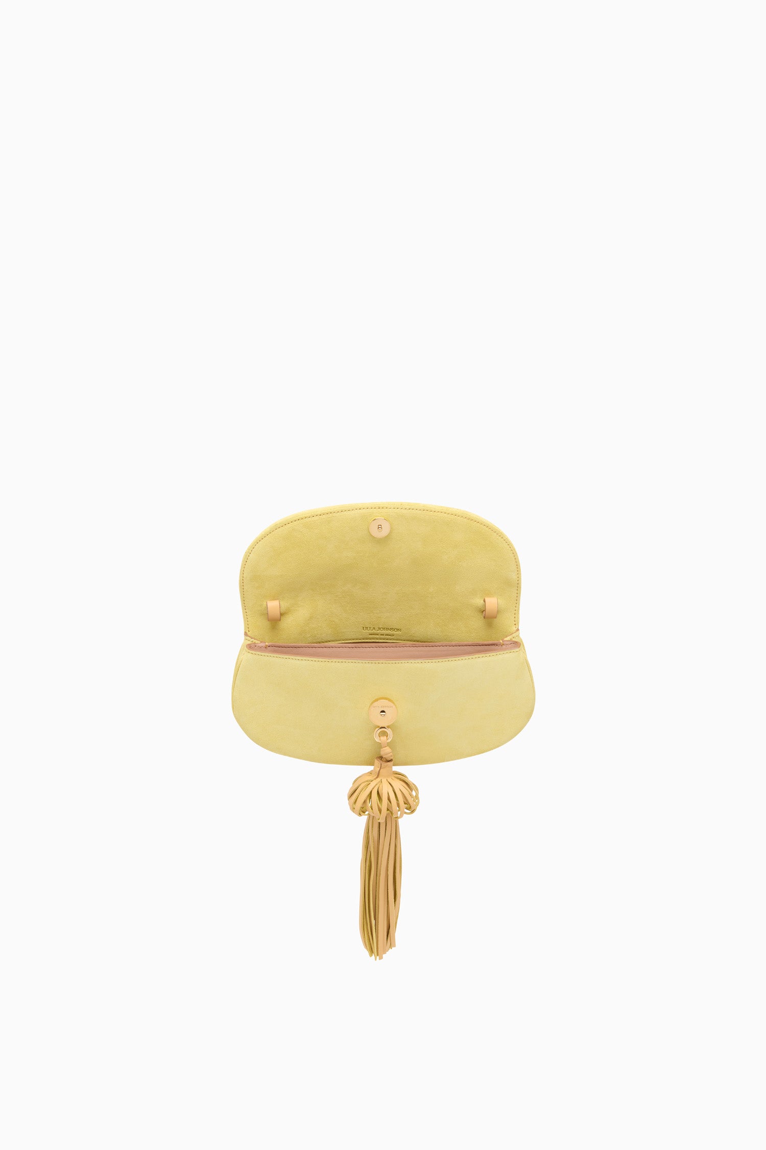 Ulla Johnson Paloma sac daim Mimosa jaune pompons