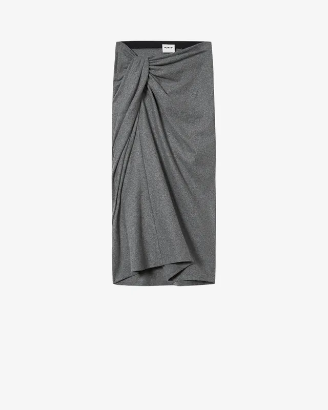 Isabel Marant Jeldia jupe midi gris jersey 34-44