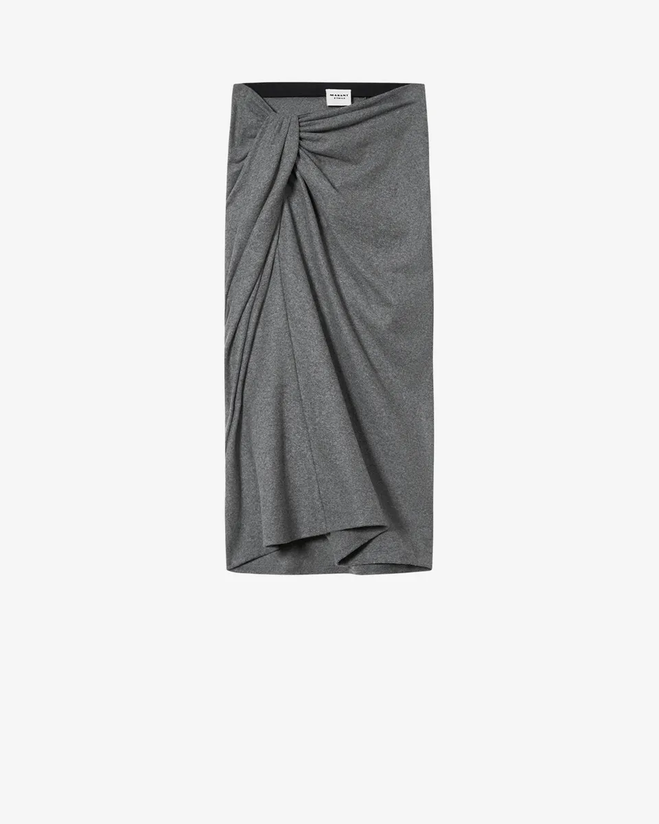 Isabel Marant Jeldia jupe midi gris jersey 34-44