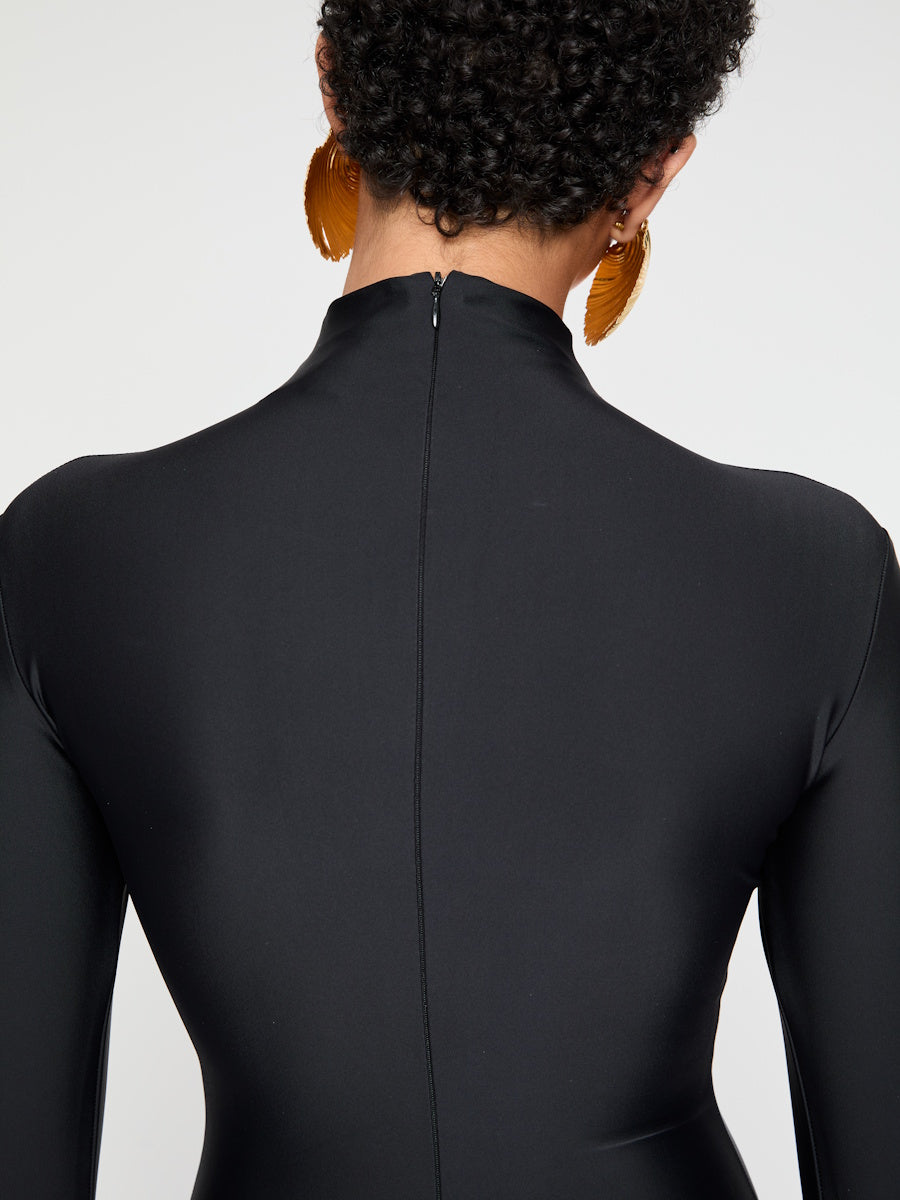 ATU Body Couture Catsuits combinaison noire basique col montant