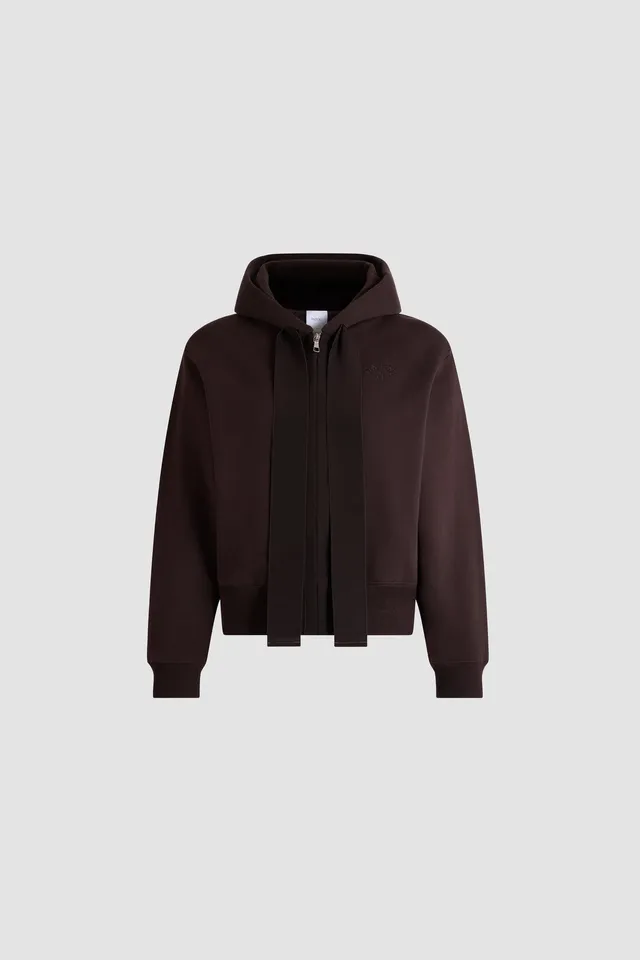 Patou JE270 hoodie sweat zippé coton mocha