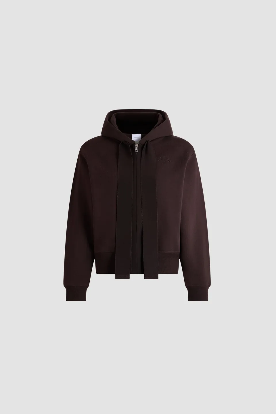 Patou JE270 hoodie sweat zippé coton mocha