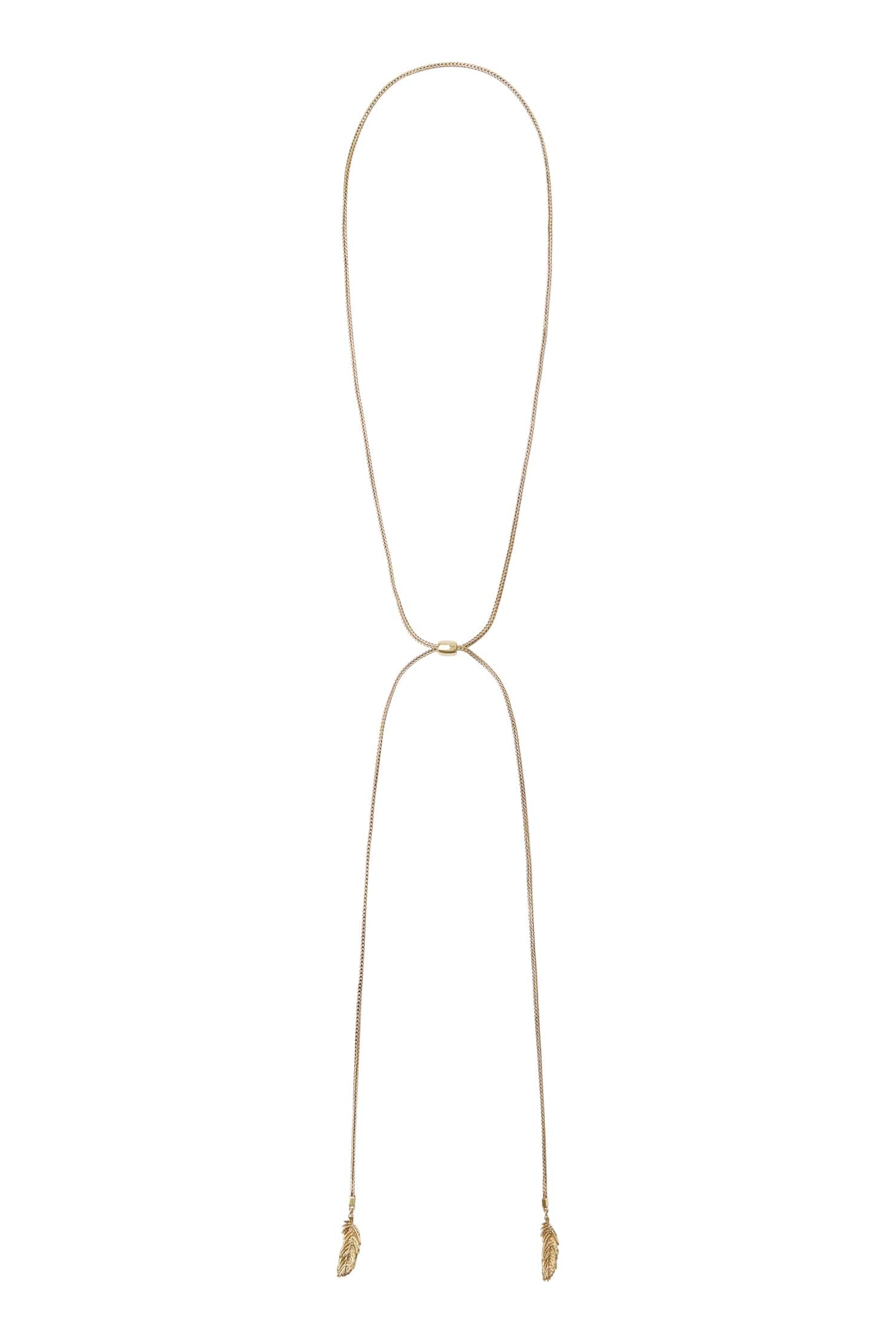 Alemäis Django Feather Lariat collier doré OS