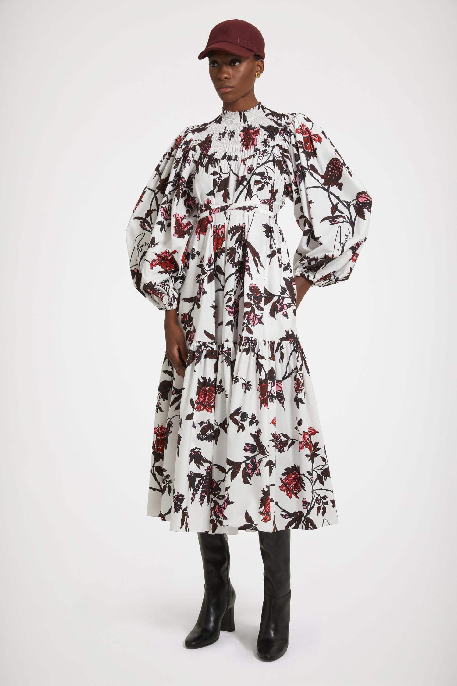 Patou H23DR120 robe maxi coton bio Indian Winter