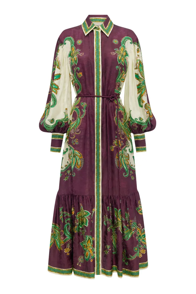 Alemäis Ruthie Shirtdress robe chemise midi paisley