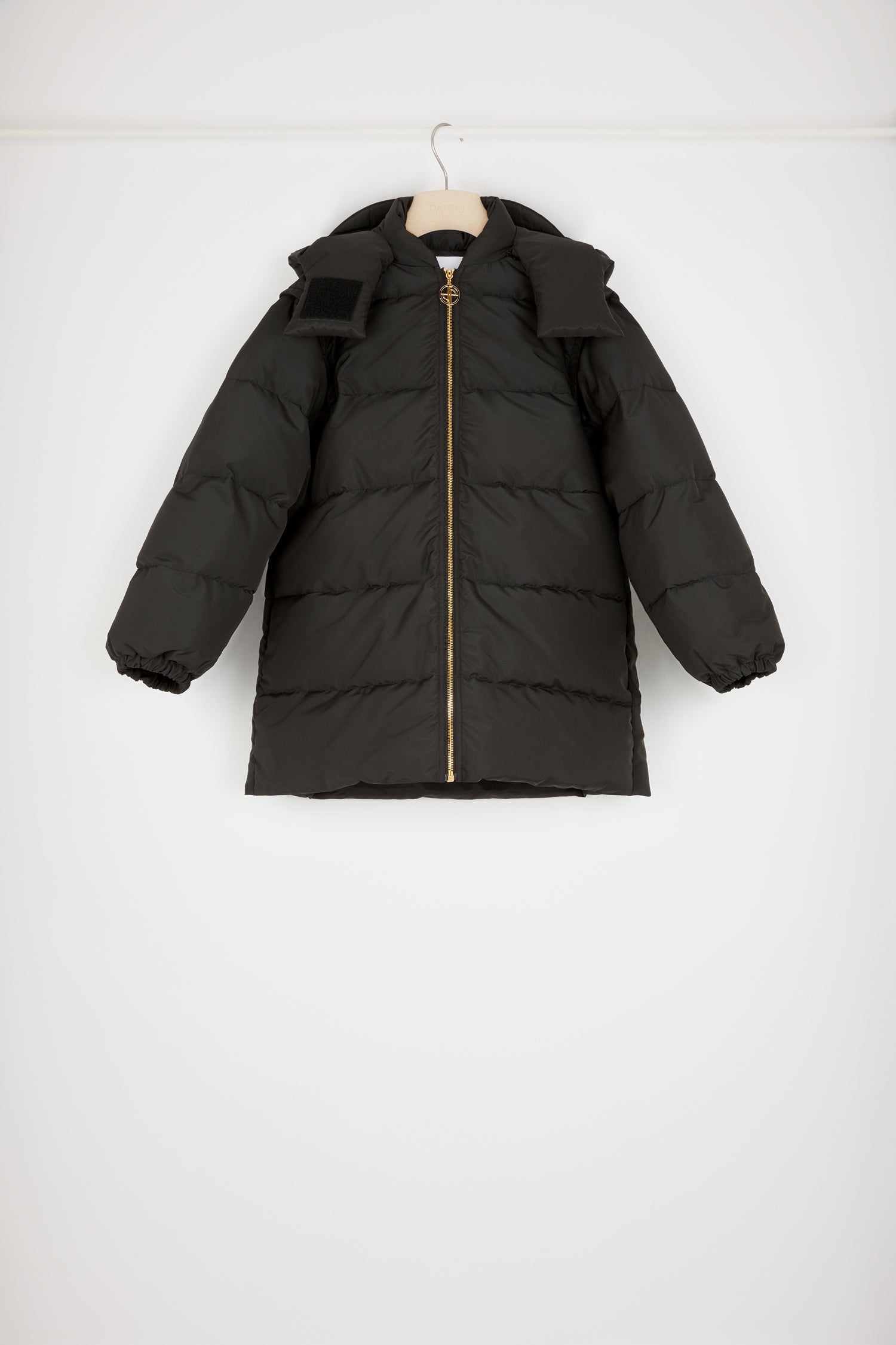 Patou OU015 parka doudoune noire manches amovibles