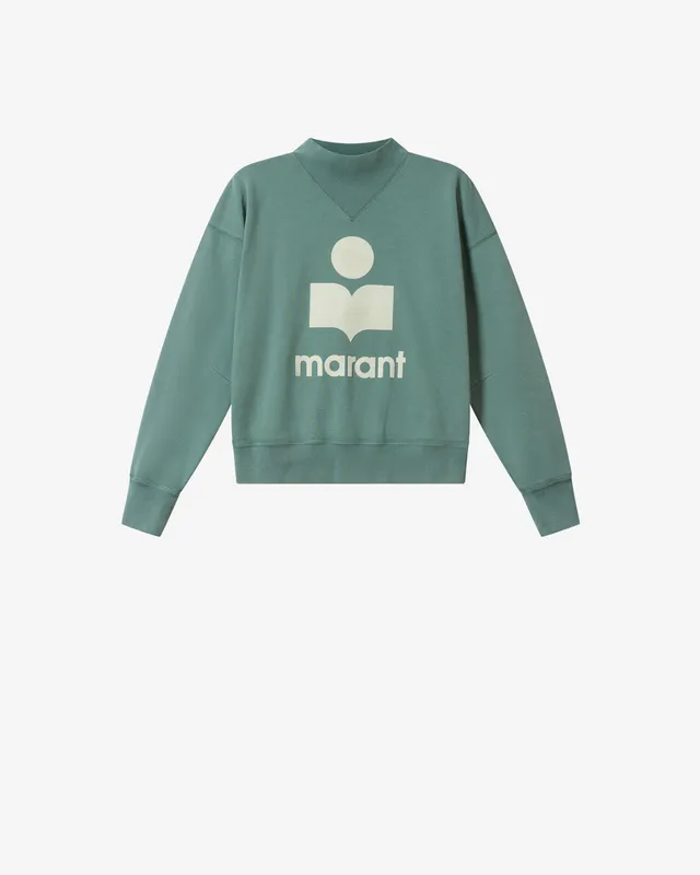 Isabel Marant Moby sweatshirt coton sauge écru logo