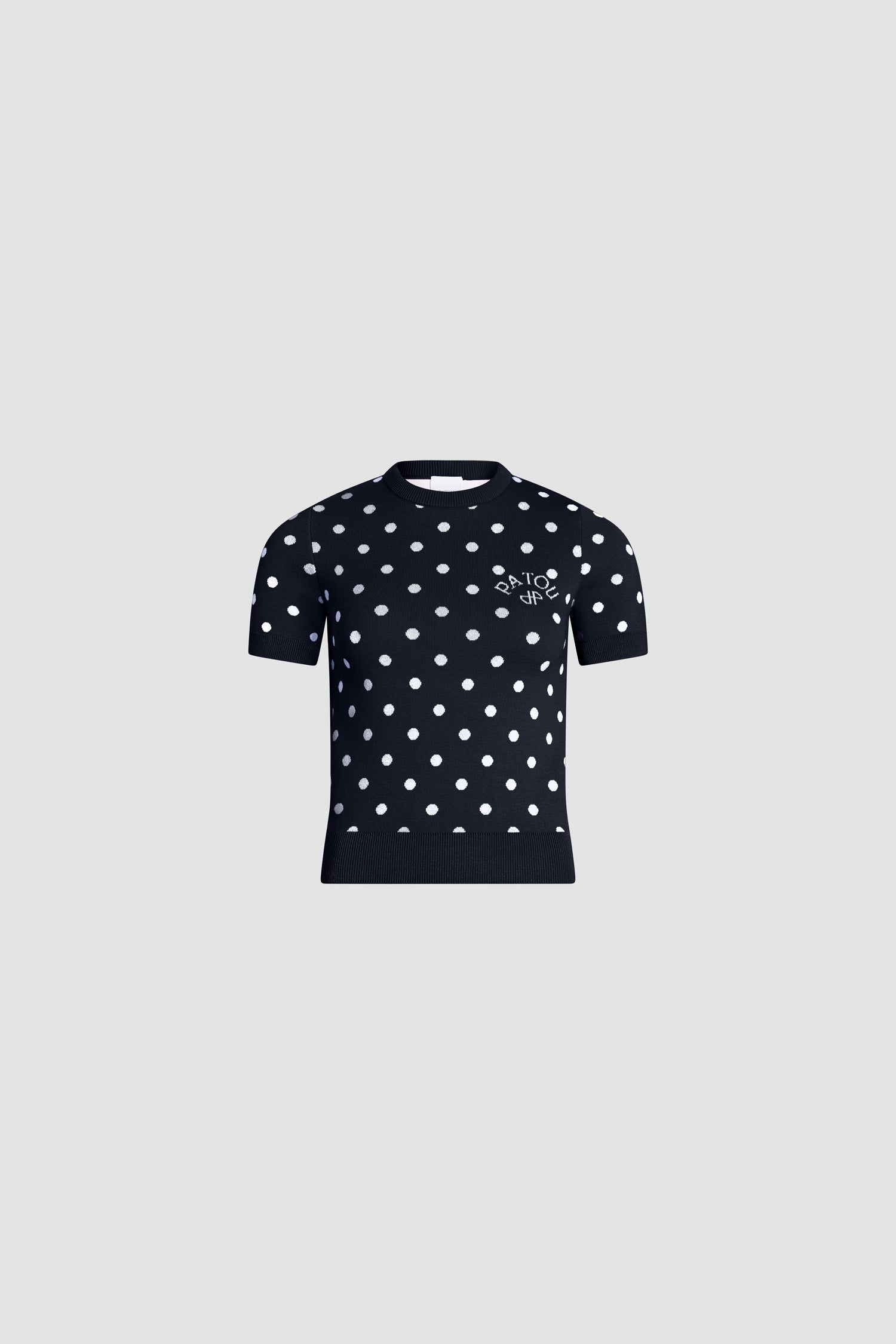 Patou P26KN31780895963 t-shirt pois coton bleu marine