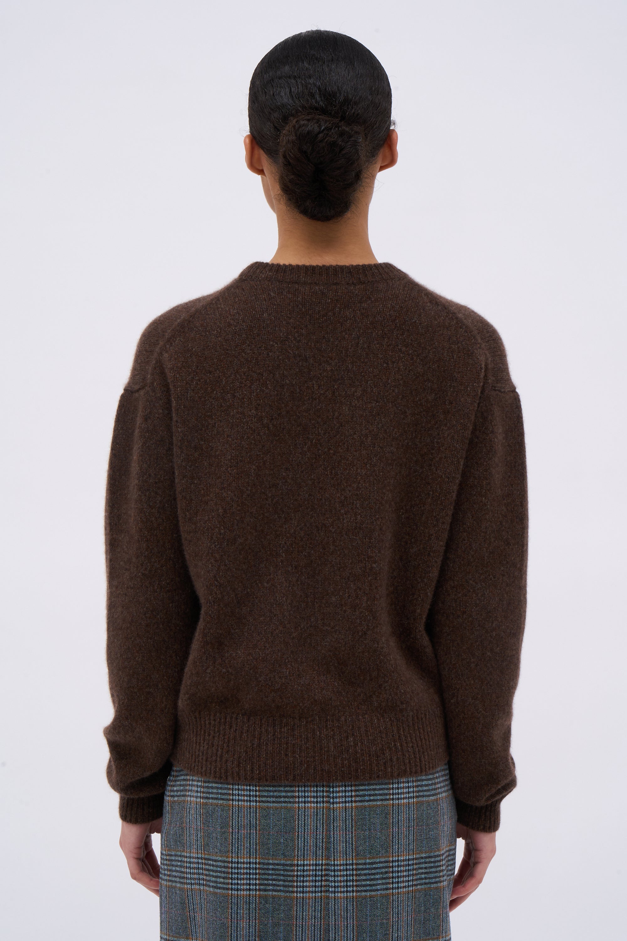 PAUL & JOE Felicien pull cachemire col rond marron