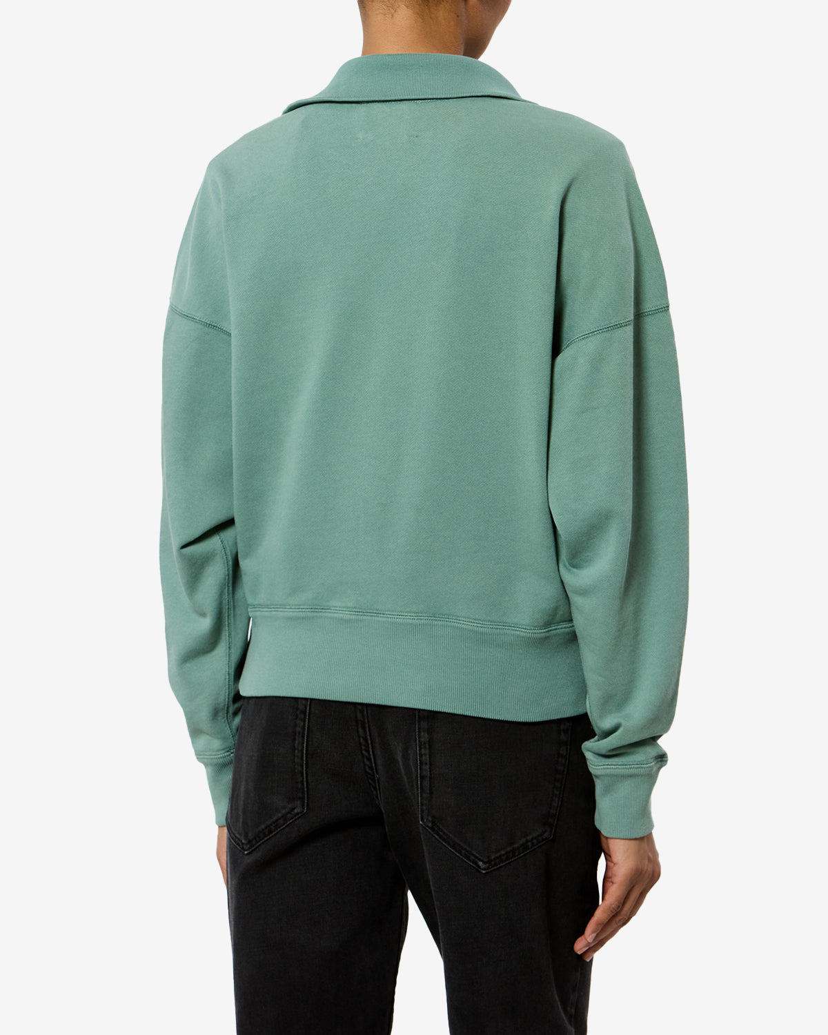 Isabel Marant Ross SW0093FA sweatshirt sauge écru coton