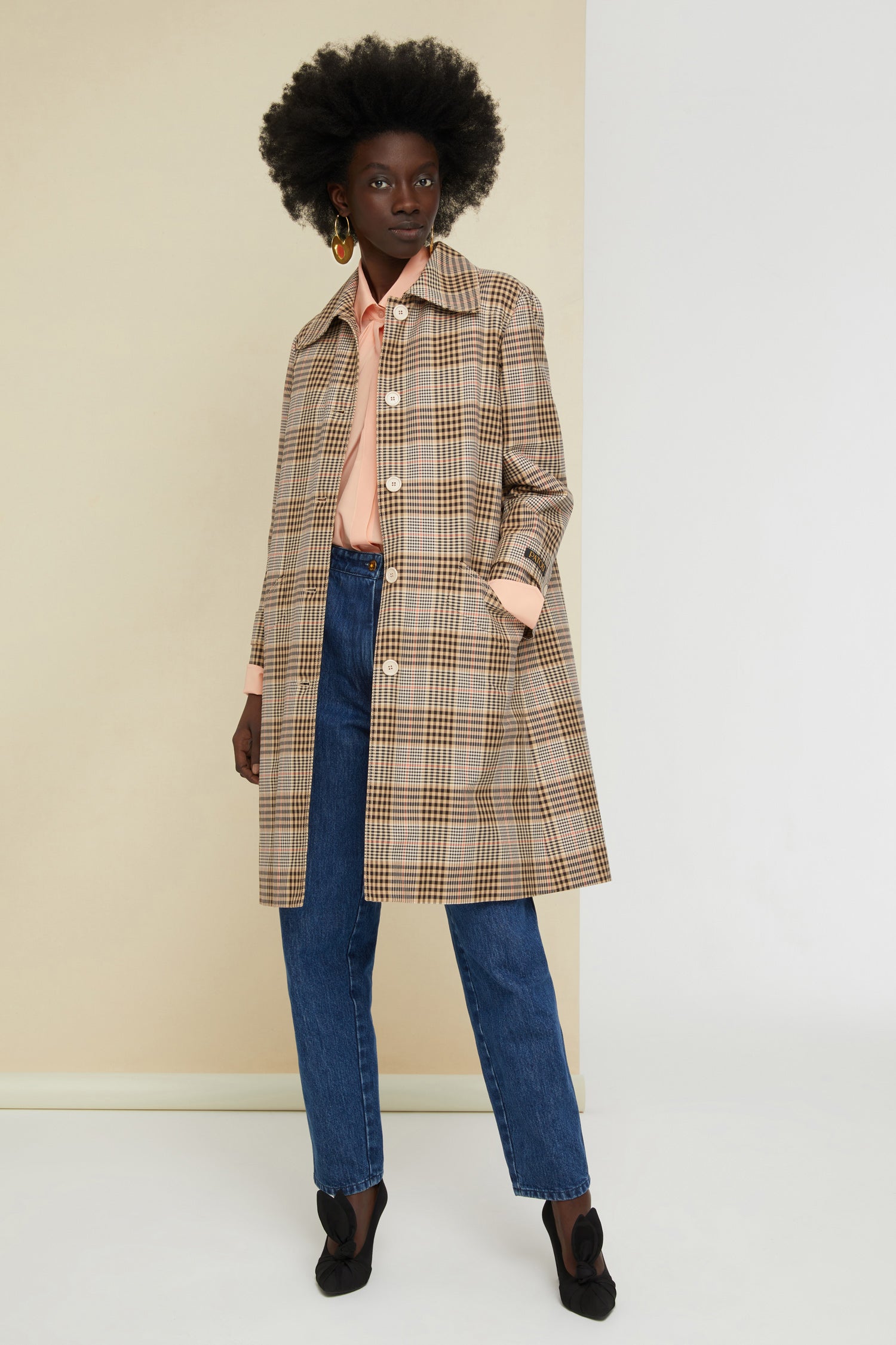 Patou CO004 manteau tartan coton doublé