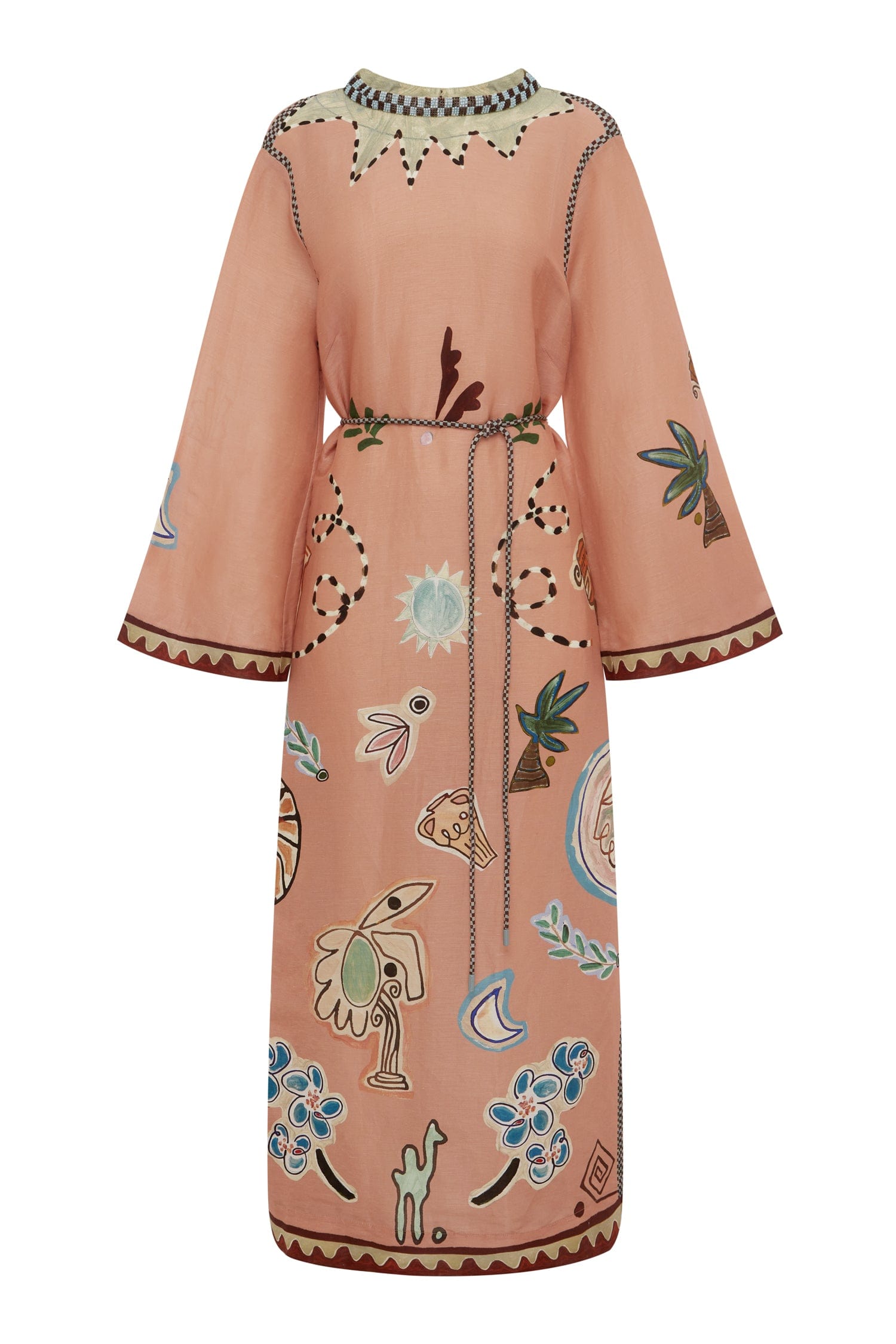 Alemäis Laurence robe midi lin soie imprimée