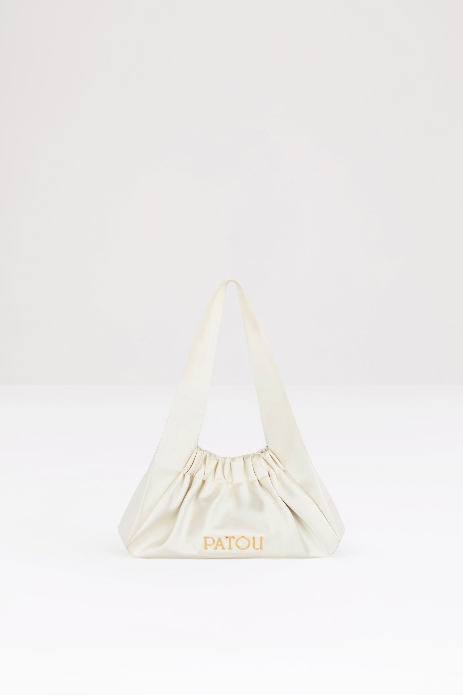 Patou Le Biscuit H23AC054 sac satin blanc Avalanche