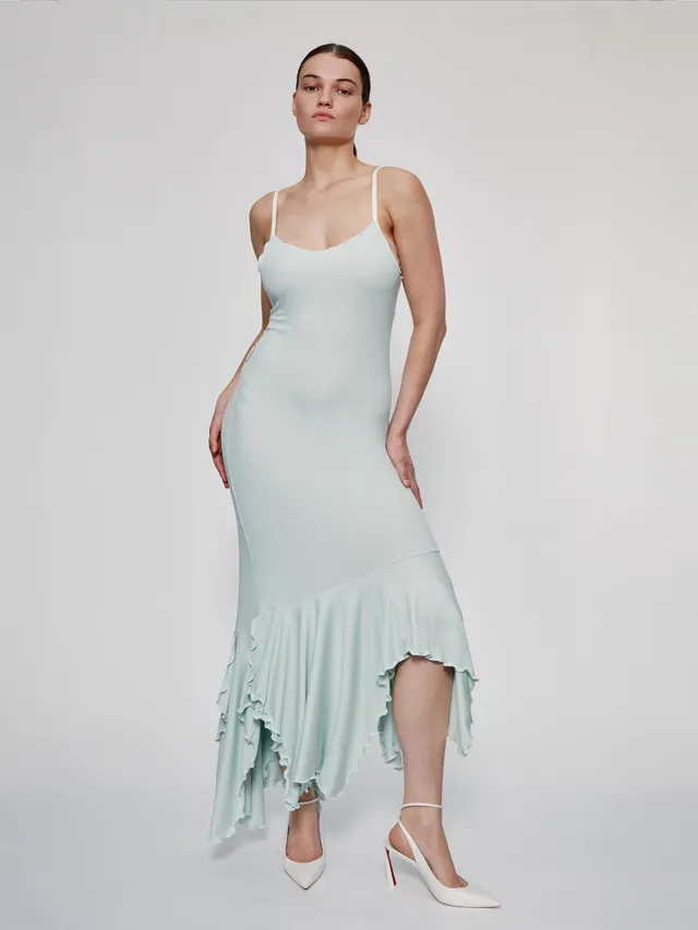 Ester Manas Dresses robe maxi spaghetti menthe M/L coton