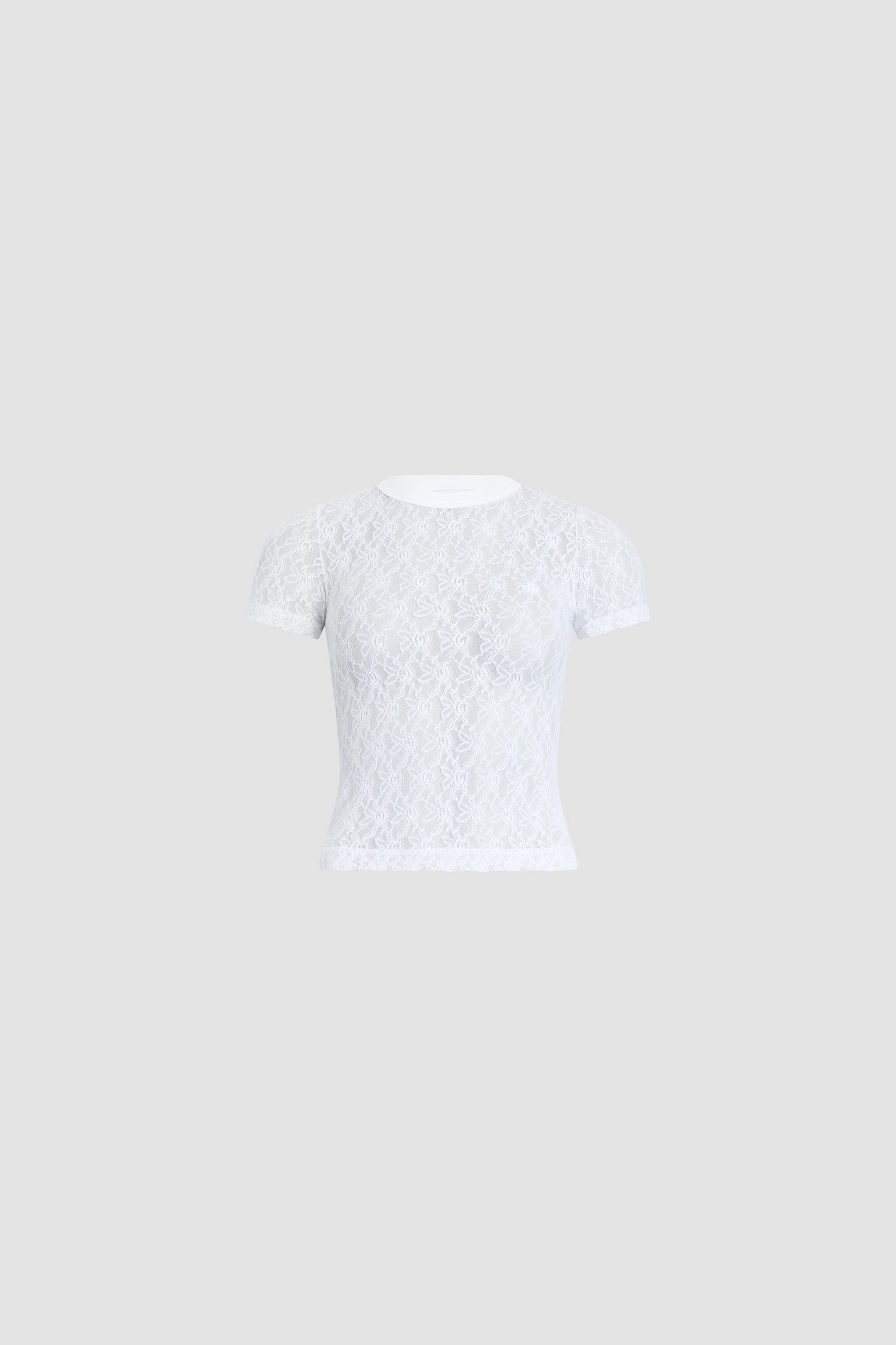 Patou JE238 t-shirt dentelle blanc polyamide femme
