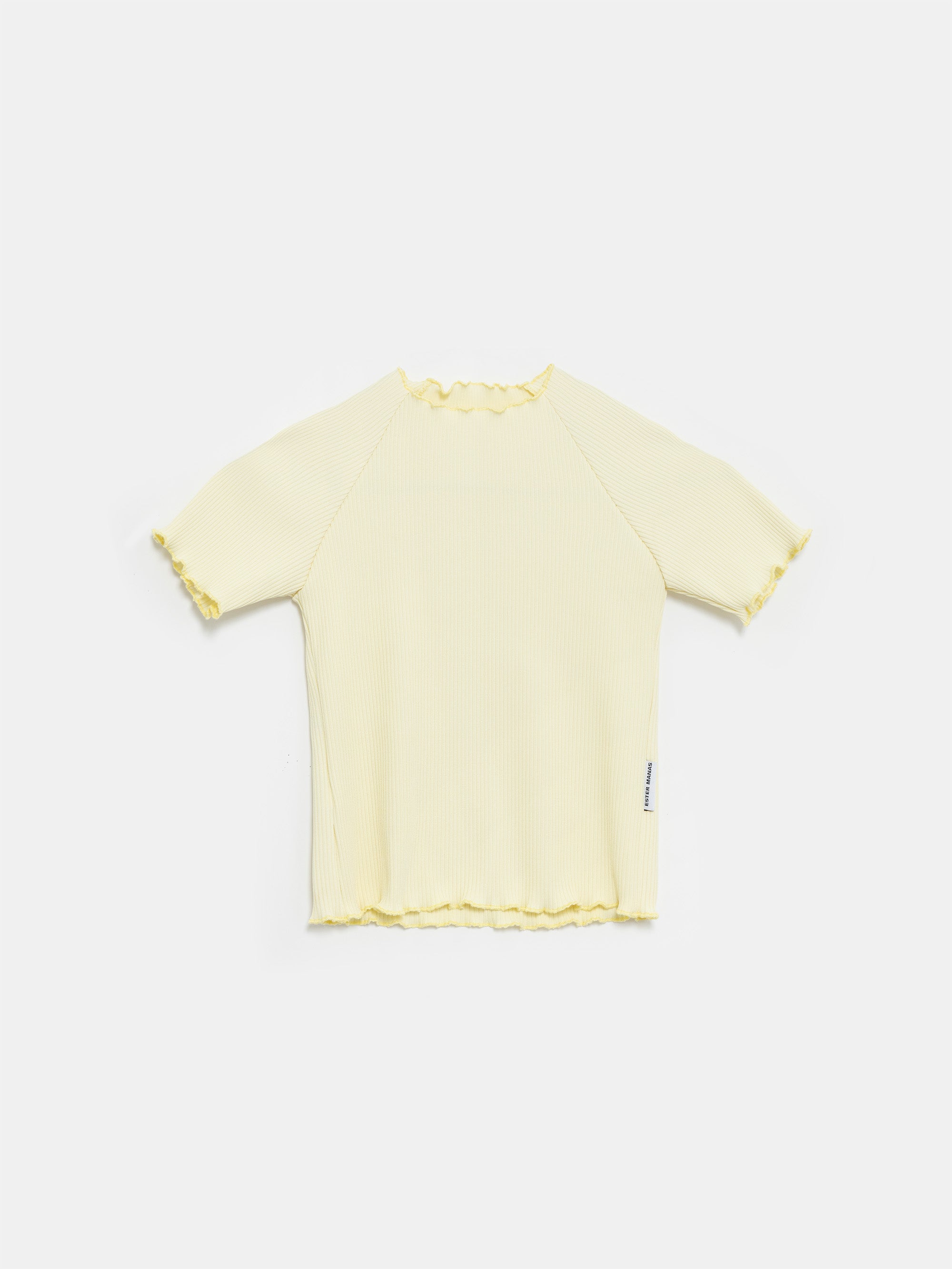 Ester Manas Mini Manas Rib Butter Cream Easy Top jaune coton