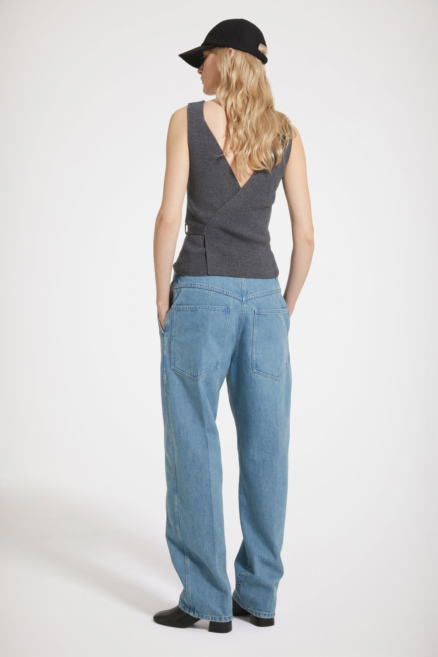 Patou Denim TR032 pantalon cargo bleu Ice Blue